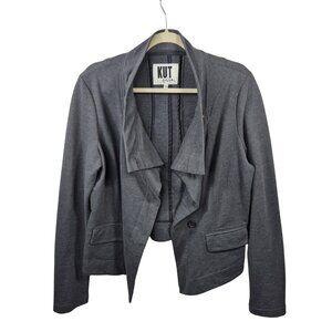 Kut From The Kloth Jacket Womens Large Moto Button Front Biker Long Sleeve